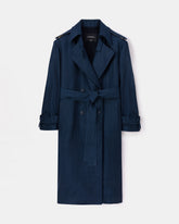 peploum Ise Trenchcoat in Underwater Blue