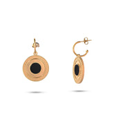 Chaseldor Tiana Black Natural Stone Steel Women's Earrings