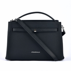 Atelier Galin Cube Lock Bag - Black & Silver