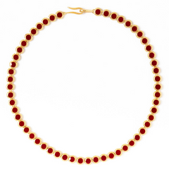 Maison Lygos Ravenna Round Enamel Necklace