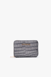 Loventa Genuine Leather Zippered Card Holder Wallet – Blanca Light Mavi