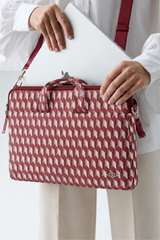 Dellel Deri Claret Red Lunar Briefcase
