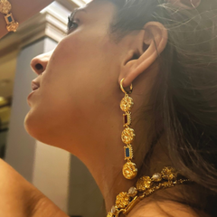 Maison Lygos Theodora Rectangle Enamel Earrings