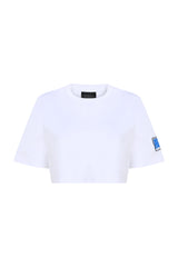 Knitology KNTLGY Slogan Printed White Boxy T-shirt