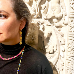 Maison Lygos Ravenna Round Enamel Necklace