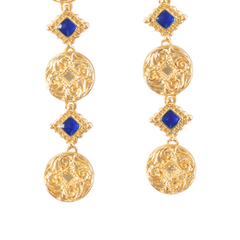 Maison Lygos Theodora Square Enamel Earrings