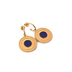 Chaseldor Tiana Navy Blue Natural Stone Steel Women's Earrings
