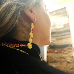 Maison Lygos Galla Placidia Rectangle Enamel Earrings