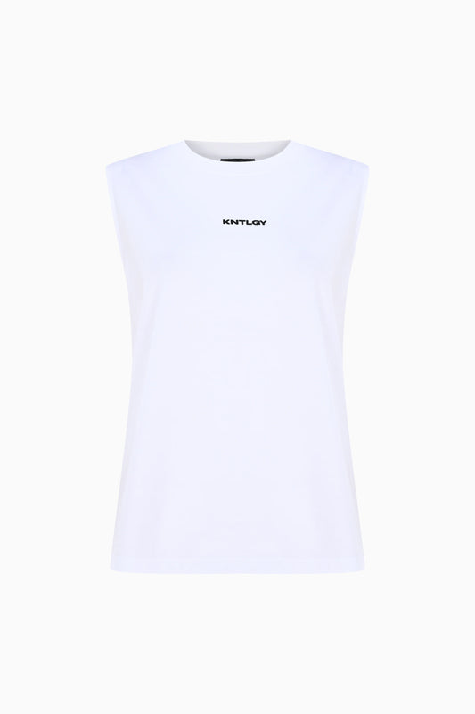 Knitology KNTLGY White Zero Sleeve T-shirt