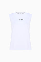 Knitology KNTLGY White Zero Sleeve T-shirt
