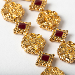 Maison Lygos Galla Placidia Square Enamel Earrings