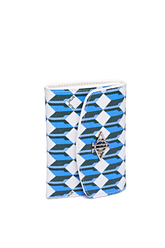 Dellel Deri Monogram Mavi Cüzdan