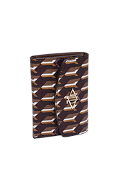 Dellel Deri Monogram Kahverengi Cüzdan