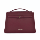 Atelier Galin Cube Lock Bag - Merlot