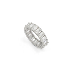 SooSilkyGems MULTICOLOR BAGUETTE STONES WEDDING RING