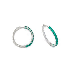 SooSilkyGems BICOLOR PARAIBA HOOP EARRINGS
