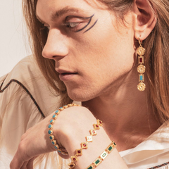 Maison Lygos Theodora Rectangle Enamel Earrings