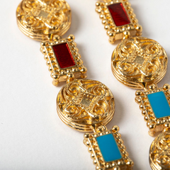 Maison Lygos Theodora Rectangle Enamel Earrings