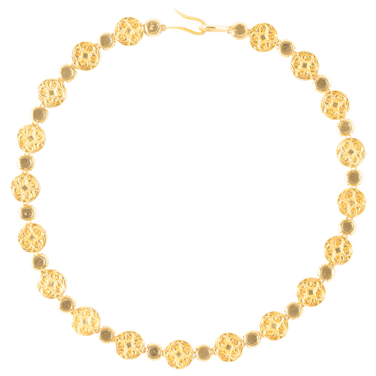 Maison Lygos Theodora Gold Enamel Necklace