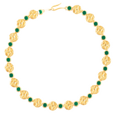 Maison Lygos Theodora Round Enamel Necklace