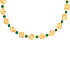 Maison Lygos Theodora Round Enamel Necklace