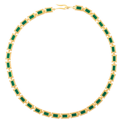 Maison Lygos Ravenna Rectangle Enamel Necklace