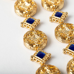 Maison Lygos Theodora Square Enamel Earrings