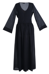 Handarte Los Angeles Kemerli Siyah Plaj Elbisesi