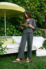 Handarte Los Angeles Antrasit Müslin Pantolon