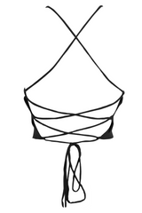 Handarte Los Angeles Siyah Şile Bezi Kare Crop