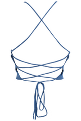 Handarte Los Angeles Mavi Müslin Kare Crop