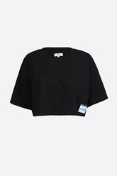 Wear Three Points Black Weekend Crop T-Shirt