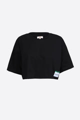 Wear Three Points Black Weekend Crop T-Shirt