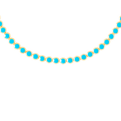 Maison Lygos Ravenna Round Enamel Necklace