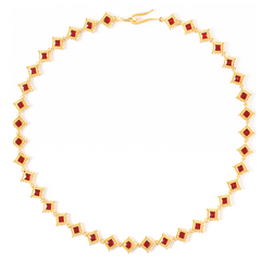 Maison Lygos Ravenna Square Enamel Necklace