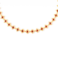 Maison Lygos Ravenna Square Enamel Necklace