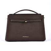 Atelier Galin Cube Lock Bag - Choco