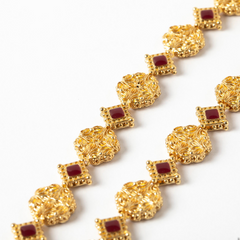 Maison Lygos Galla Placidia Square Enamel Necklace