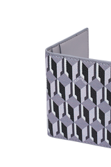 Dellel Deri Monogram Gray Card Holder