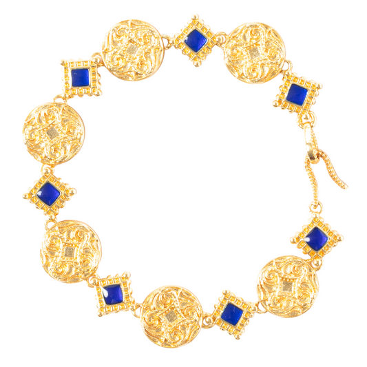 Maison Lygos Theodora Square Enamel Bracelet