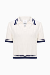 Knitology KNTLGY Oxford Flow Polo Blouse