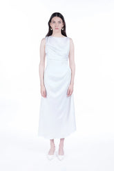 Peploum Amor Draped Satin Elbise