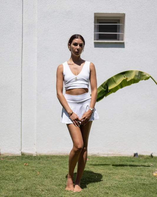 IAMLOVEIN White' Lina Crop Top