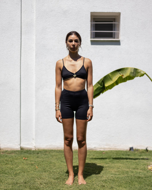 IAMLOVEIN Black' Biker Shorts