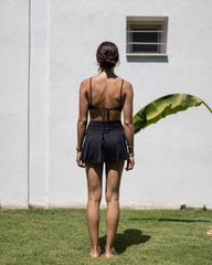 IAMLOVEIN Black' Lola Ultra Mini Shorts Skirt