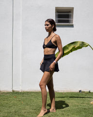 IAMLOVEIN Black' Lola Ultra Mini Shorts Skirt