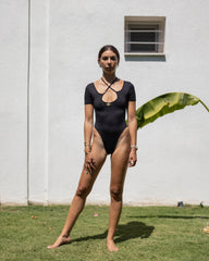 IAMLOVEIN Black' Call Me Bodysuit