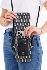 Dellel Deri Black Helion Phone Bag
