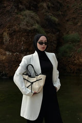 Loventa Mini Tote Bag Niesha - S Black Beige