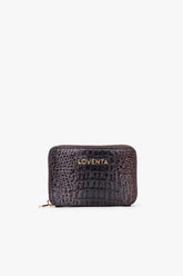 Loventa Genuine Leather Zippered Card Holder Cüzdan – Blanca Multicolored